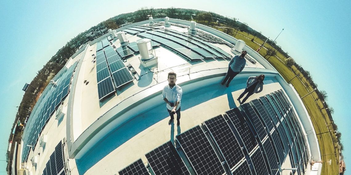 360 view of a rooftop